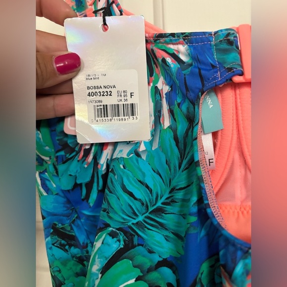 Prima Donna one piece swimsuit bossa nova blue bird size F NWT - Picture 3 of 3